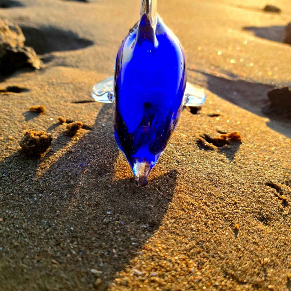 Glass Dolphin Figurine